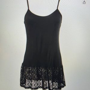 Eikosi womens lace cami tank extender New black